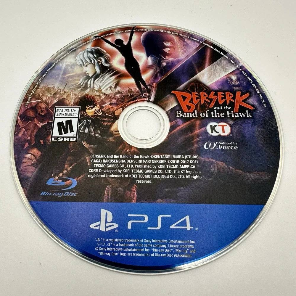 Berserk and the Band of the Hawk PlayStation 4 2017 PS4 Tested DISC ONLY MINT